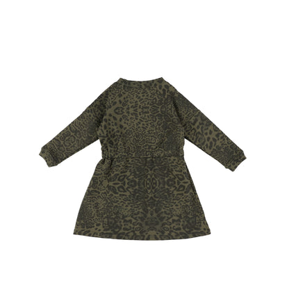 LEOPARD SWEATSHIRT DRESS