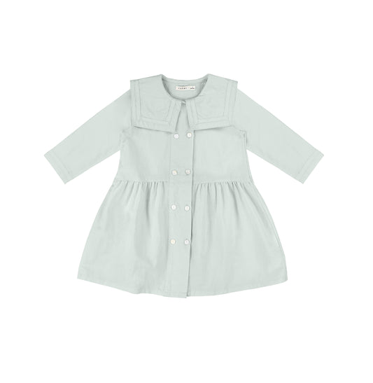 3/4 SLEEVES LINEN DOUBLE BUTTON DRESS