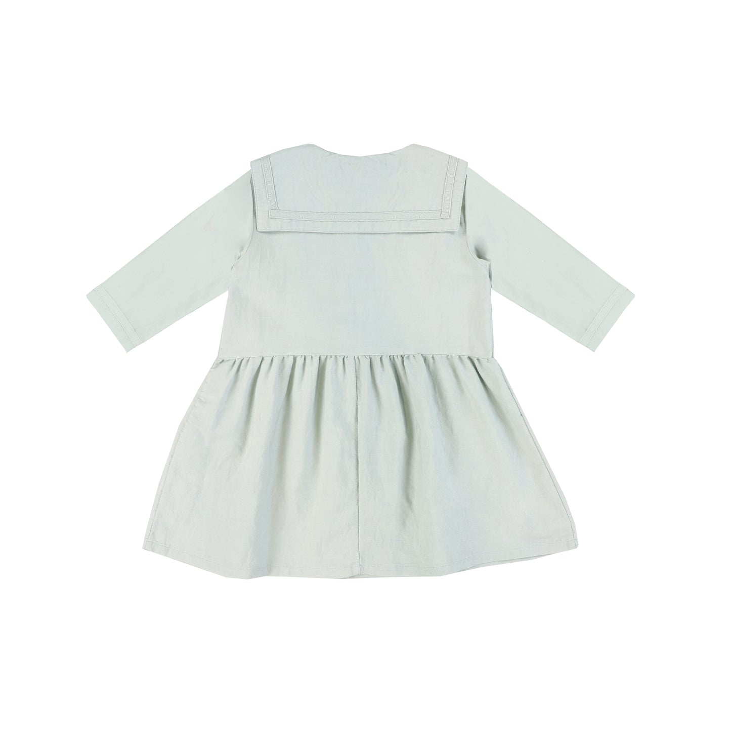 3/4 SLEEVES LINEN DOUBLE BUTTON DRESS