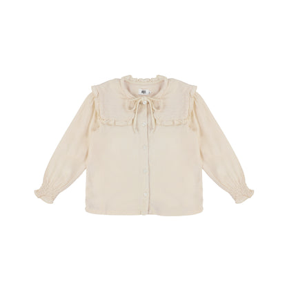 LINEN COLLAR BLOUSE