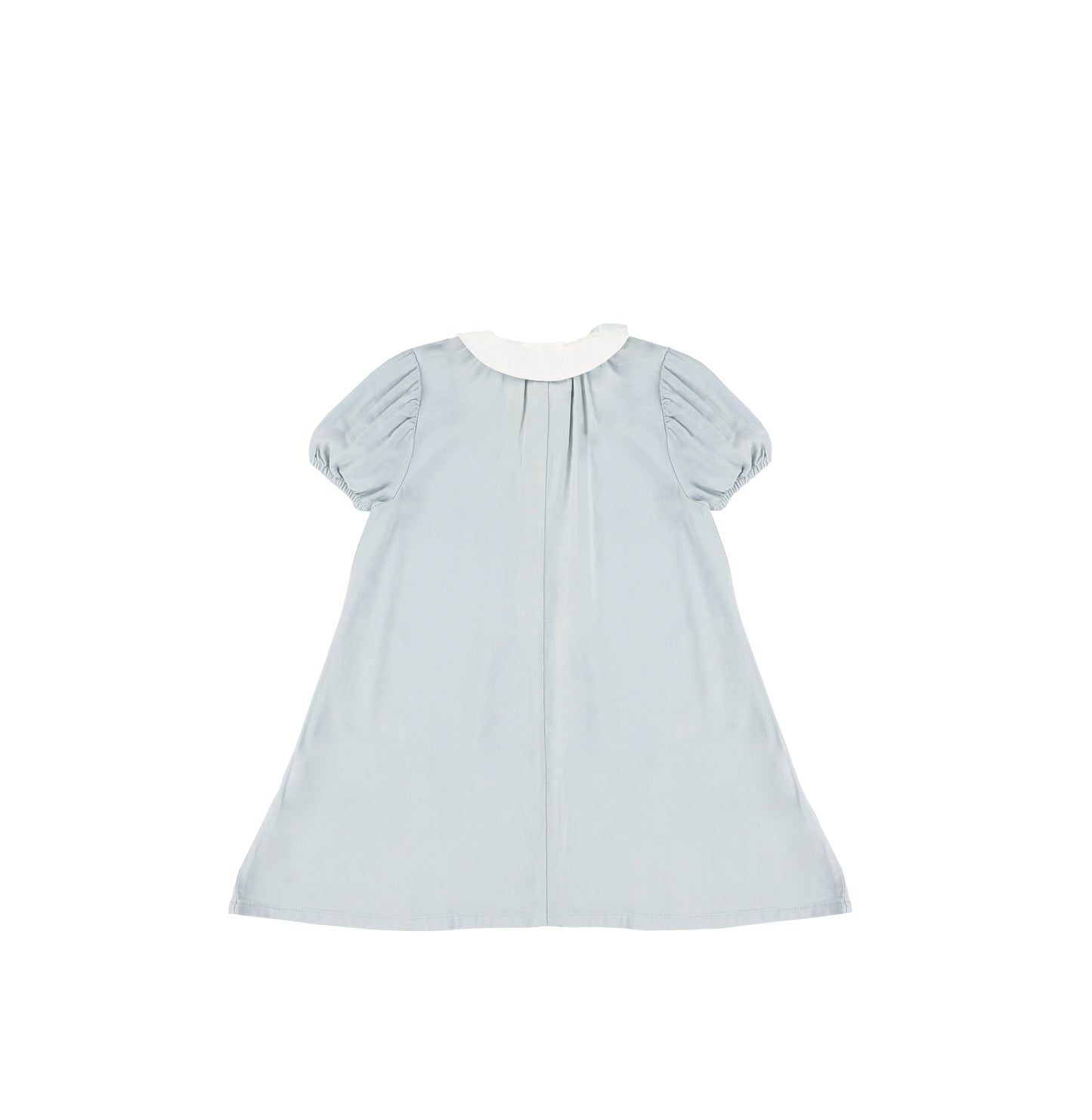 SHORT SLEEVES LINEN COLLAR DRESS