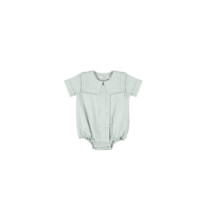 LINEN DOUBLE BUTTON ROMPER