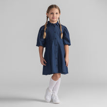 Load image into Gallery viewer, 3/4 SLEEVES DENIM BUBBLE SLEEVE DRESS