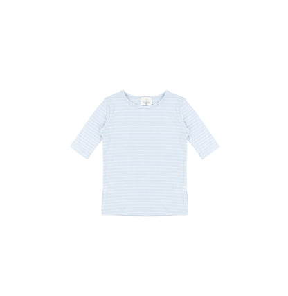 3/4 SLEEVES PASTEL STRIPED TSHIRT