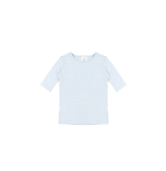 3/4 SLEEVES PASTEL STRIPED TSHIRT
