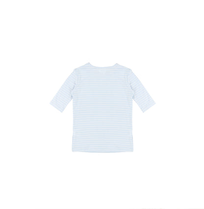 3/4 SLEEVES PASTEL STRIPED TSHIRT