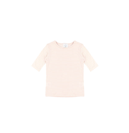 3/4 SLEEVES PASTEL STRIPED TSHIRT