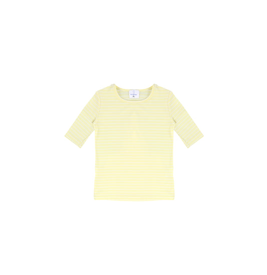 3/4 SLEEVES PASTEL STRIPED TSHIRT