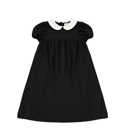SHORT SLEEVES PETER PAN POPLIN MAXI
