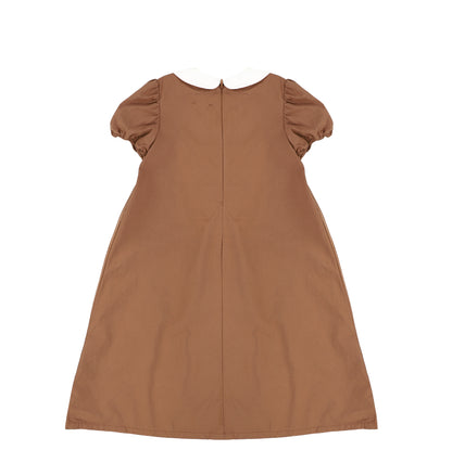 SHORT SLEEVES PETER PAN POPLIN MAXI