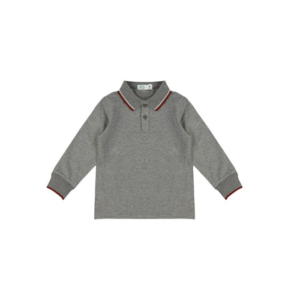 PIQUE STRIPE COLLAR POLO