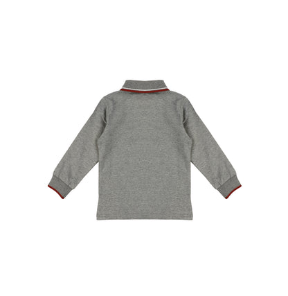 PIQUE STRIPE COLLAR POLO