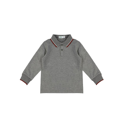 PIQUE STRIPE COLLAR POLO