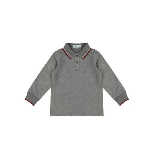 PIQUE STRIPE COLLAR POLO