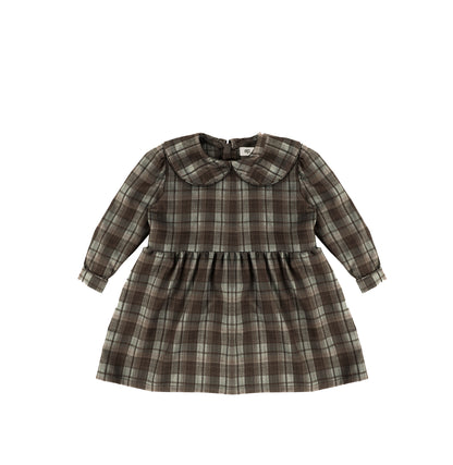 PLAID COLLAR DRESS