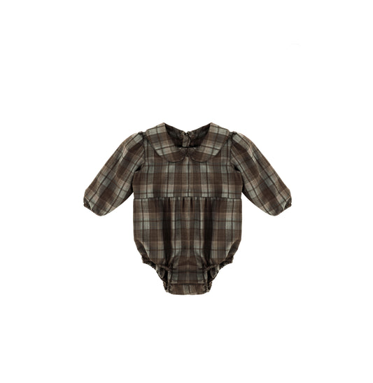 PLAID COLLAR ROMPER
