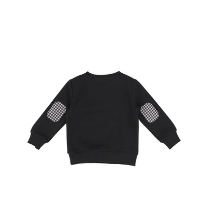 PLAID PATCH SWEATSHIRT