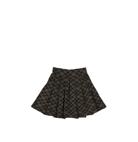 PLAID PANEL SKIRT
