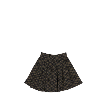 PLAID PANEL SKIRT
