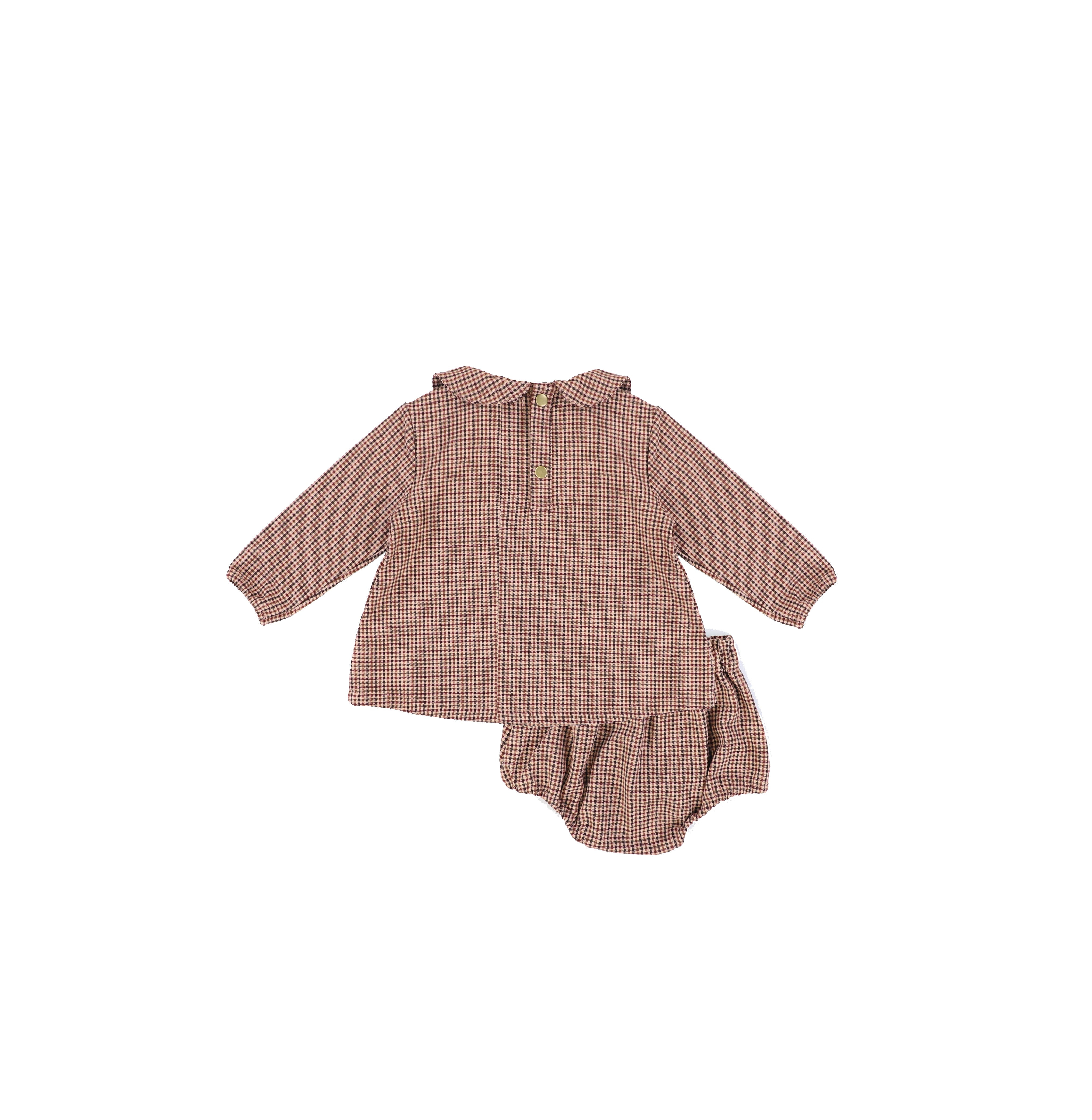 PLAID BABY SET Mauve / 18-24
