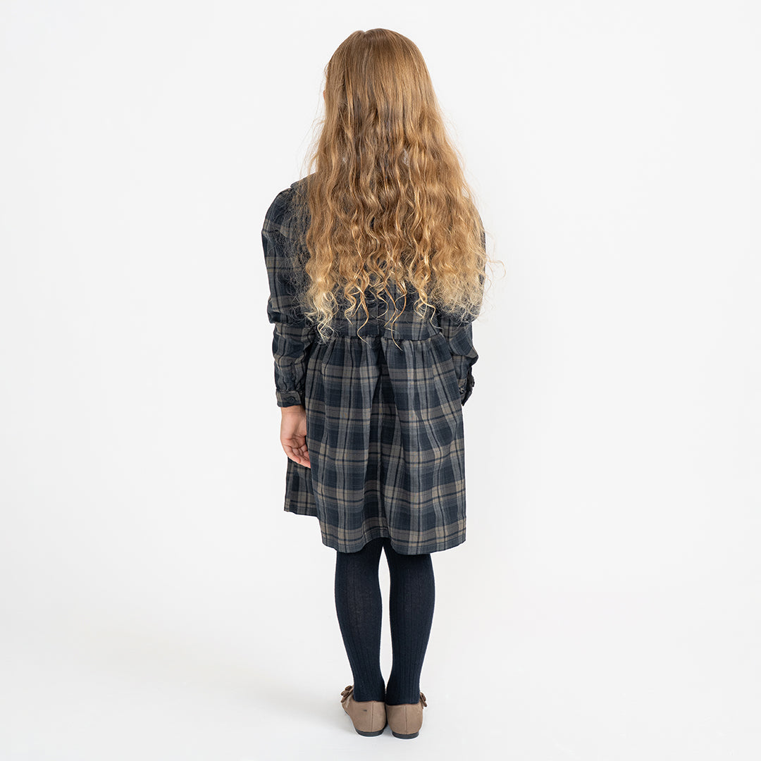 PLAID COLLAR DRESS