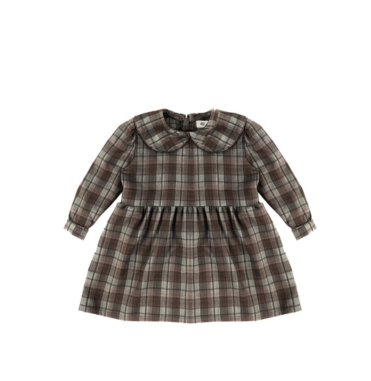 PLAID COLLAR DRESS