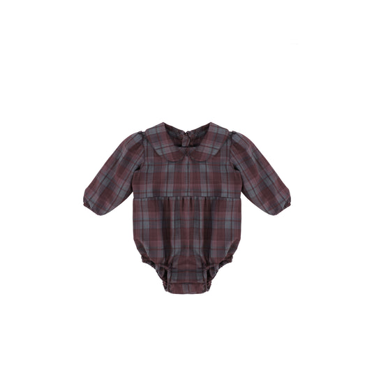 PLAID COLLAR ROMPER