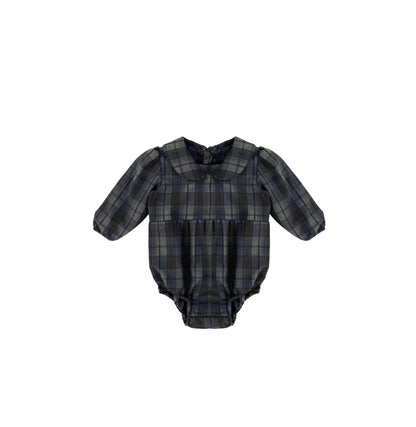 PLAID COLLAR ROMPER