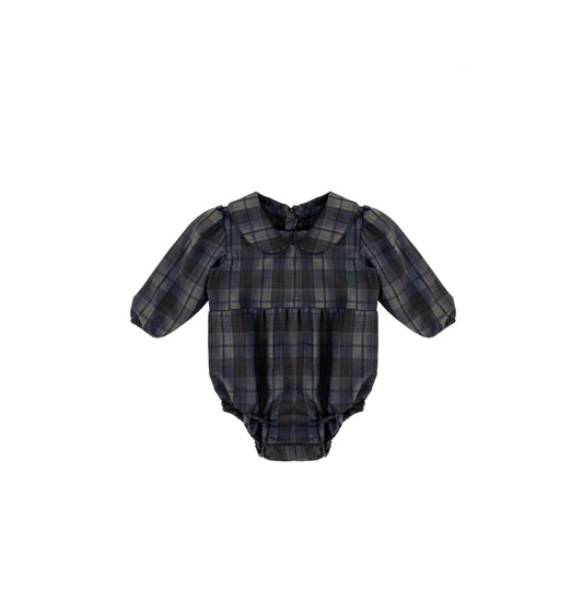 PLAID COLLAR ROMPER