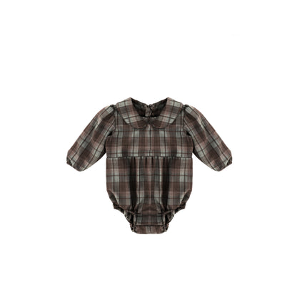 PLAID COLLAR ROMPER