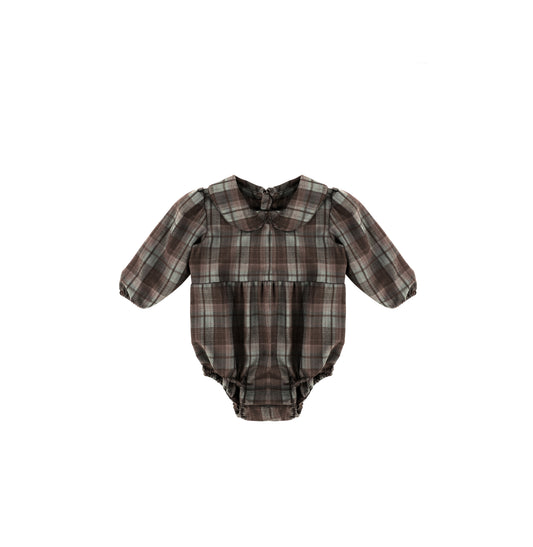 PLAID COLLAR ROMPER