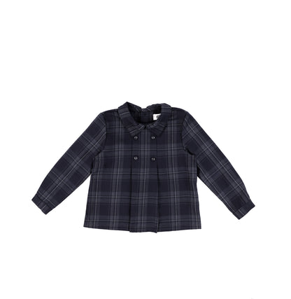 PLAID COLLAR SHIRT