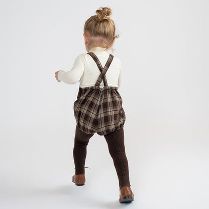 PLAID OVERALL ROMPER