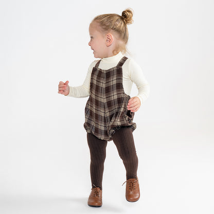 PLAID OVERALL ROMPER