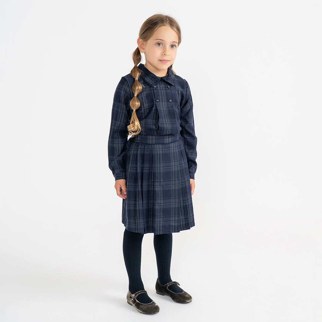 PLAID PLEATED SKIRT
