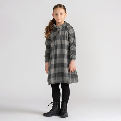 CHECKED CORDUROY DRESS