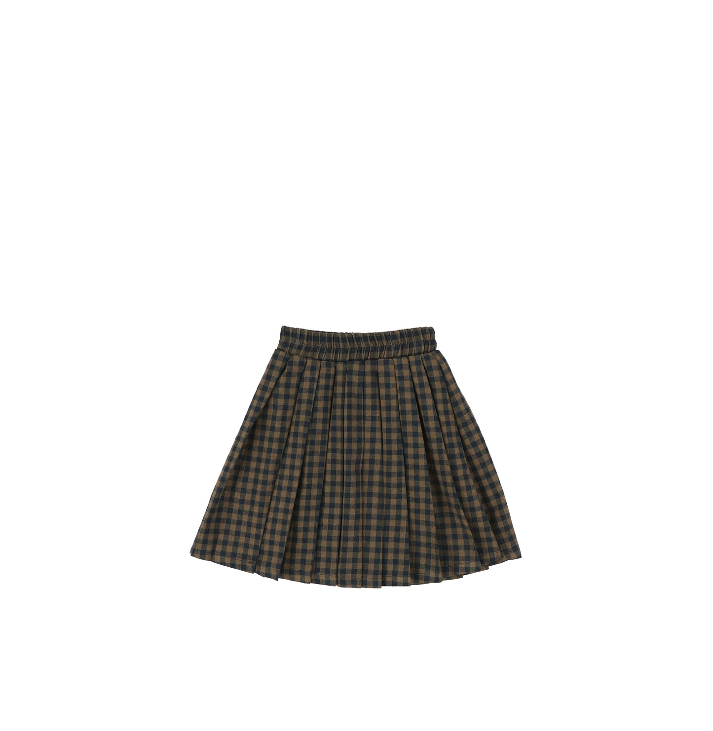 PLEATED GINGHAM SKIRT