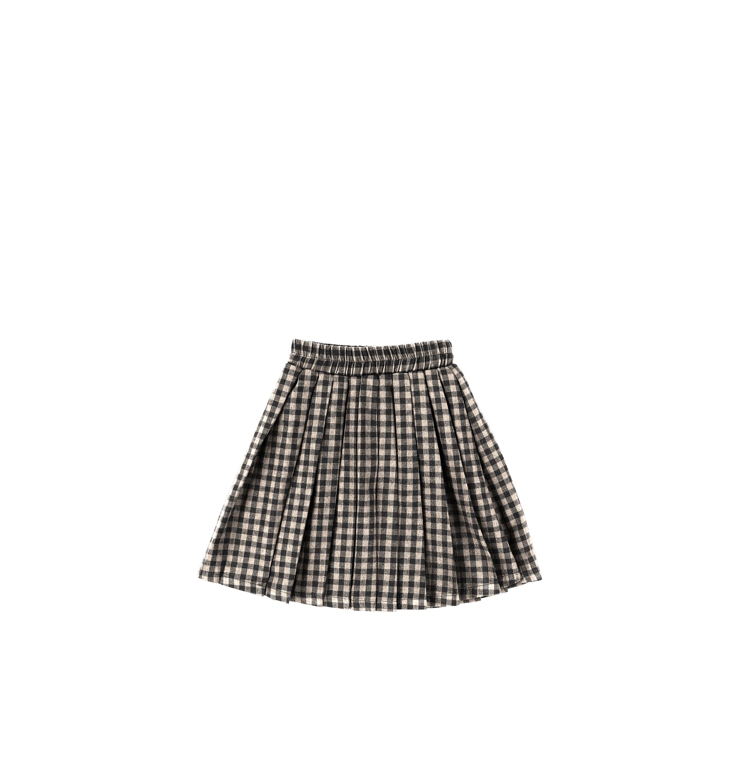 PLEATED GINGHAM SKIRT