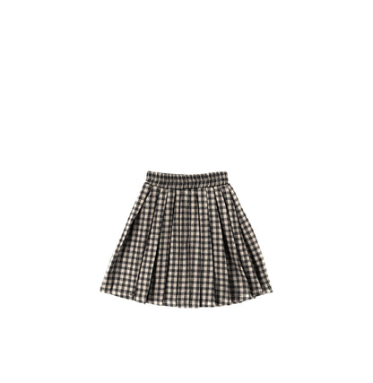 PLEATED GINGHAM SKIRT