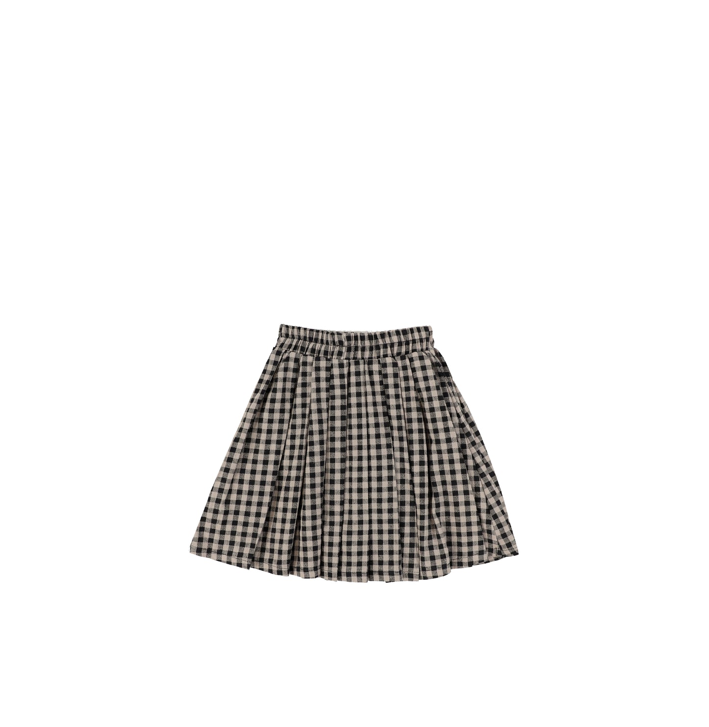 PLEATED GINGHAM SKIRT
