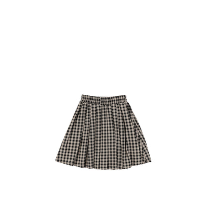 PLEATED GINGHAM SKIRT
