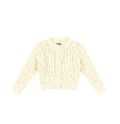 POINTELLE KNIT CARDIGAN