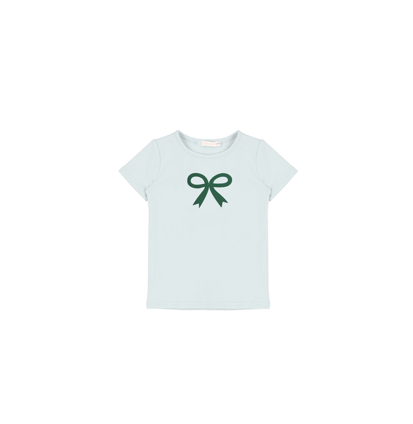 SHORT SLEEVES PRINTED BOW TSHIRT