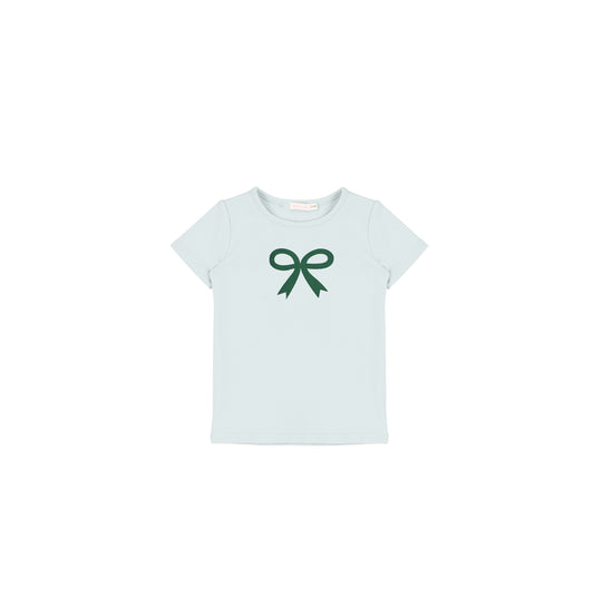 SHORT SLEEVES PRINTED BOW TSHIRT