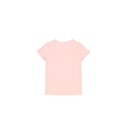 SHORT SLEEVES PRINTED BOW TSHIRT