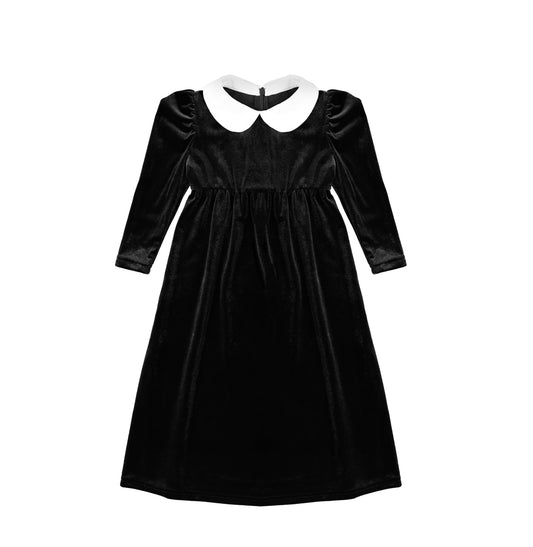 PUFF SLEEVE VELOUR MAXI