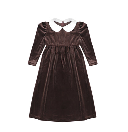 PUFF SLEEVE VELOUR MAXI