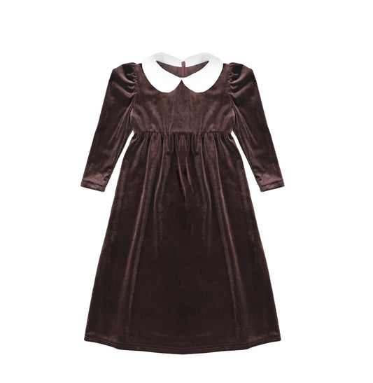 PUFF SLEEVE VELOUR MAXI