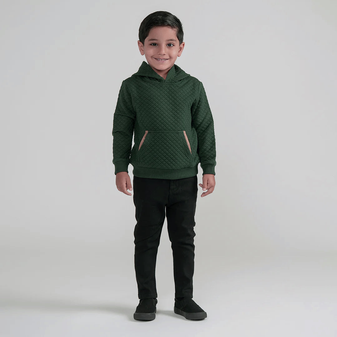 QUILTED POCKET SWEATSHIRT