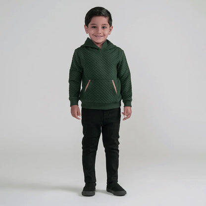 QUILTED POCKET SWEATSHIRT